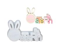 WKabnkn Moldes de silicona con letras de Pascua para fundición de resina, molde de jabón, chocolate, caramelos