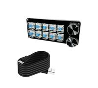WKabnkn Teclados macro programables con 2 perillas, teclado mecánico para juegos, interruptores intercambiables en caliente, almohadilla de control personalizable, teclado de perilla de aduana