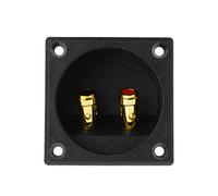 WKabnkn Terminal Cup - Adaptador de soporte estéreo de 2 posiciones, tipo resorte, conector tipo banana, empotrado, para el hogar y el coche