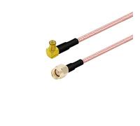 WKAIYUAN Cable coaxial RF RG316, conector macho MCX MMCX y conector hembra, SMA RP, conector de puente recto y en ángulo recto, 10 cm a 3 m(RP SMA M to MCX M90,15CM(6inch))
