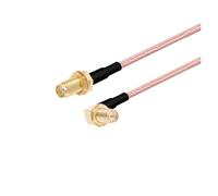 WKAIYUAN Cable RG316 de 50 ohmios, conector SMA macho en ángulo recto, conector RF coaxial, cable de extensión for antena de router WIFI.(SMA F to RP SMA F90,15CM)