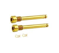 WKAIYUAN Pernos de pastillas freno disco hidráulico for bicicleta, insertos pasador fijación titanio, tornillos pinza, retención, anillo, accesorios for(Gold)