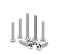 WKAIYUAN Remache de acero inoxidable 304, grande, plano, hexagonal, con cabeza hueca, for muebles, tornillo conector, perno M5(45mm)