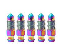 WKAIYUAN Tornillo de purga de aceite for freno de motocicleta, M6/M8/M10, de titanio, for pinza de freno, 5 unidades(5pcs Rainbow,M10 Pitch1.25mm)