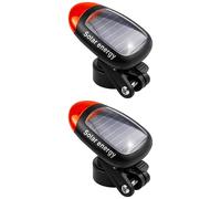 wkao 2 luces traseras solares, 3 modos de luz, no necesita pilas, lámpara de advertencia para conducción nocturna, se adapta a tijas de sillín de 0.8 a 1.2 pulgadas en bicicletas de carretera de
