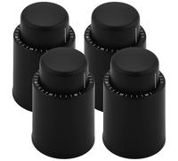 wkao 4 conservadores de vino, tapón de vino al vacío con escala de tiempo, tapón de botella de vino antifugas, bomba fácil, sello de silicona y carcasa de ABS para vino tinto, champán