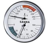 wkao Combo de higrómetro y termómetro para salas de sauna, medidor de temperatura y humedad 2 en 1, accesorios de sala de sauna premium