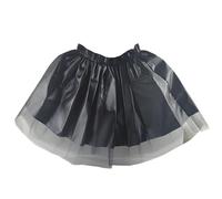 wkao Falda de diablo para fiesta de disfraces de Halloween, tutú de ballet de tul de malla negra, cintura alta, sin cierre, para mujeres jóvenes