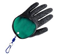 wkao Guante de manipulación de peces para zurdos, nivel 5, resistente a los cortes, palma antideslizante, revestimiento de látex, hebilla, 7.7 x 4.7 pulgadas