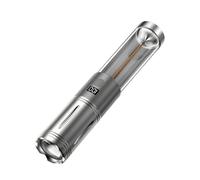 wkao Lámpara telescópica para camping, lámpara de tienda de campaña de filamento de tungsteno, linterna recargable de 360°, regulable, 3 colores, batería externa impermeable de aleación de aluminio