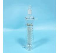 WKEWANG Probeta graduada de Vidrio de Dos Pisos con tapón de Vidrio Esmerilado, 500 ml, 24/29, sin Base, Cilindro de entrepiso con Cubierta.