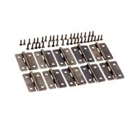 WKFBIFLY 10 Uds. Bisagras de gabinete de bronce antiguo de 30 * 21mm, decoración de muebles, puerta, cajón, Mini bisagra decorativa for joyería, caja de madera