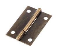 WKFBIFLY Bisagra de muebles de bronce antiguo de 1,5 pulgadas, 4 Uds., con tornillos, tope de puerta de cajón de gabinete for joyería de madera, Hardware