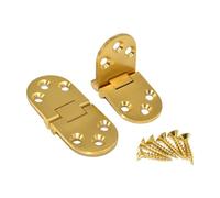 WKFBIFLY Bisagras plegables de latón con borde redondo de 180 grados for mesa plegable, ocultas, compatibles con puertas de armarios y muebles, con tornillos, 2 unidades(80 x30 x2mm)