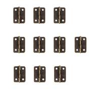 WKFBIFLY Mini Retro for muebles, caja de madera, casas, artesanías, accesorios de gabinete, bisagras de puerta, joyería(Bronze-24x18mm)
