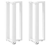 WKIEQACO Accesorios de mesa, patas de mesa, patas de mesa de consola, en forma de T, 2 unidades, color blanco, 38 x 25 x 72 cm, acero