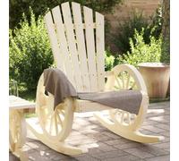 WKIEQACO Asientos al aire libre, sillas de exterior, sillas mecedoras Adirondack, 2 piezas de abeto de madera maciza