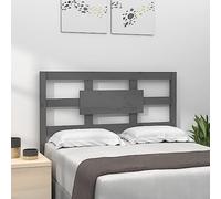 WKIEQACO Camas y accesorios, cabeceros y estribos, cabecero de cama gris, 105,5 x 4 x 100 cm, madera maciza de pino