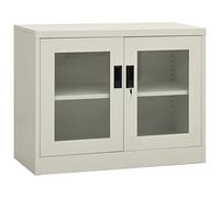WKIEQACO Gabinetes y almacenamiento, armarios de almacenamiento y taquillas, armario de oficina, color gris claro, 90 x 40 x 70 cm, acero