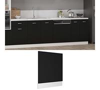 WKIEQACO Gabinetes y almacenamiento, armarios de cocina, panel para lavavajillas, color negro, 59,5 x 3 x 67 cm, madera de ingeniería