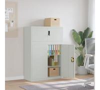 WKIEQACO Gabinetes y almacenamiento, armarios y taquillas, archivador, color gris claro, 90 x 40 x 130 cm, acero