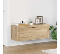 WKIEQACO Hogar y jardín, mueble zapatero de pared de roble Sonoma, 100 x 35 x 38 cm, madera de ingeniería