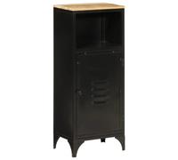 WKIEQACO Juego de muebles, muebles de baño, armario de baño, 40 x 27 x 90 cm, hierro y mango de madera maciza