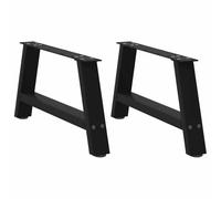 WKIEQACO Patas de mesa de centro en forma de A, 2 unidades, color negro, 70 x 30 - 31 cm, accesorios de mesa de acero