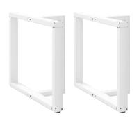 WKIEQACO Patas de mesa de comedor en forma de T, 2 unidades, color blanco, 90 x 35 x (72-73) cm, accesorios de mesa de acero