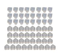 Wkldjf 50 almohadillas de silicona para orejas en forma de estrella/corazón, diseño de moda, tapones de silicona adecuados para aretes