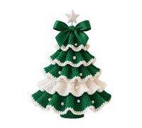Wkldjf Adorno de ganchillo para árbol de Navidad, decoración suave y segura para la familia y los niños, fácil de colgar, decoraciones navideñas