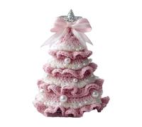 Wkldjf Adorno de ganchillo para árbol de Navidad, decoración suave y segura para la familia y los niños, fácil de colgar, decoraciones navideñas