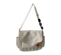 Wkldjf Bolsa cruzada ligera de gran tamaño, múltiples compartimentos, con correa ajustable para profesionales y espaciosas bolsas de hombro para viajeros, White, One Size