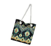 Wkldjf Bolsa de lona estética, bolsa de hombro de moda para compras, playa, trabajo, viajes, gran capacidad, tela de moda, regalos reutilizables, Black, One Size