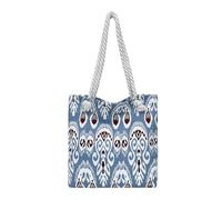 Wkldjf Bolsa de lona estética, bolsa de hombro de moda para compras, playa, trabajo, viajes, gran capacidad, tela de moda, regalos reutilizables, Blue, One Size