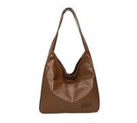 Wkldjf Bolsa de piel sintética para las axilas para mujer, bolsa de hombro con compartimentos espaciosos, correa cómoda, casual, esencial, cómoda bolsa de correa ancha, Khaki, One Size