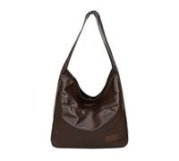 Wkldjf Bolsa de piel sintética para las axilas para mujer, bolsa de hombro con compartimentos espaciosos, correa cómoda, casual, esencial, cómoda bolsa de correa ancha, café, One Size
