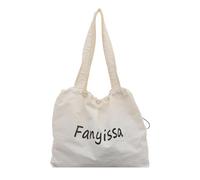 Wkldjf Bolso de hombro resistente al desgaste, gran capacidad, casual, para compras, trabajo, viajes, letras impresas, White, One Size