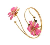 Wkldjf Brazalete elástico con gotas de aceite 3D, ideal para estilos de naturaleza y viajes, joyería retro de aceite por goteo, brazalete floral tierno, talla única, como se describe