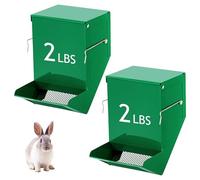 Wkldjf Comederos para mascotas pequeñas de tipo dividido con dispensador automático de almacenamiento de alimentos, base de metal antideslizante para roedores, base antideslizante para mascotas