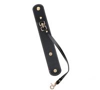 Wkldjf Correa de piel sintética para guantes, con cierre para bolso, sombrero, toalla, camping, turismo, mujer, bolsa de regalo de piel sintética, Black