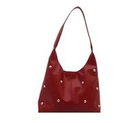 Wkldjf Crescents - Bolsos de hombro para mujer, con hebilla y hebilla, Red, One Size