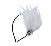 Wkldjf Diadema de plumas para carnaval, celebración, para mujer, juego de rol, Mardi Gras