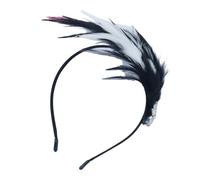 Wkldjf Diadema de plumas para carnaval, celebración, para mujer, juego de rol, Mardi Gras