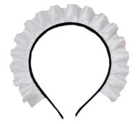 Wkldjf Diademas de encaje plisadas japonesas elegantes diademas de maquillaje en vivo para fiesta de cosplay