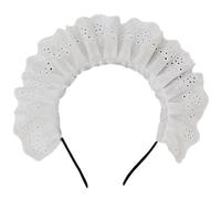 Wkldjf Diademas de encaje plisadas japonesas elegantes diademas de maquillaje en vivo para fiesta de cosplay