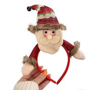 Wkldjf Diademas para el pelo para hombre, diseño de Papá Noel, muñecos de nieve, suministros de decoración de Navidad, accesorios para peinar el