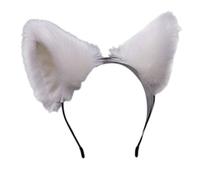 Wkldjf Diademas realistas de felpa con orejas de gato, accesorio japonés para anime, cosplay, carnaval, fiesta de cumpleaños
