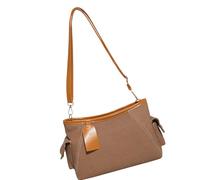 Wkldjf Elegante bolsa de hombro individual de gran tamaño con múltiples compartimentos, práctica bolsa cruzada de poliuretano para el trabajo, viajes y uso diario, bolsa organizada para mamá, Brown