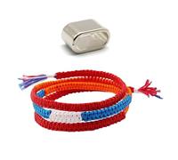 Wkldjf Elegante cadena de muñeca inspirada en la animación japonesa Kumihimo hecha a mano tejida para entusiastas del anime